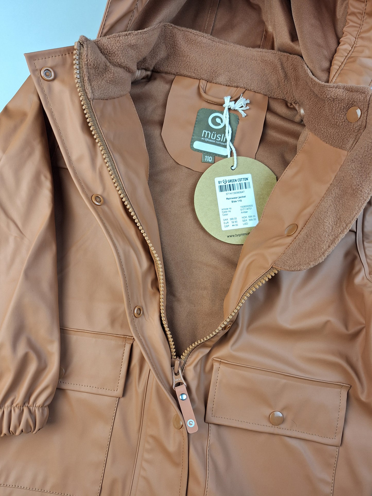 Světle hnědá bunda do deště